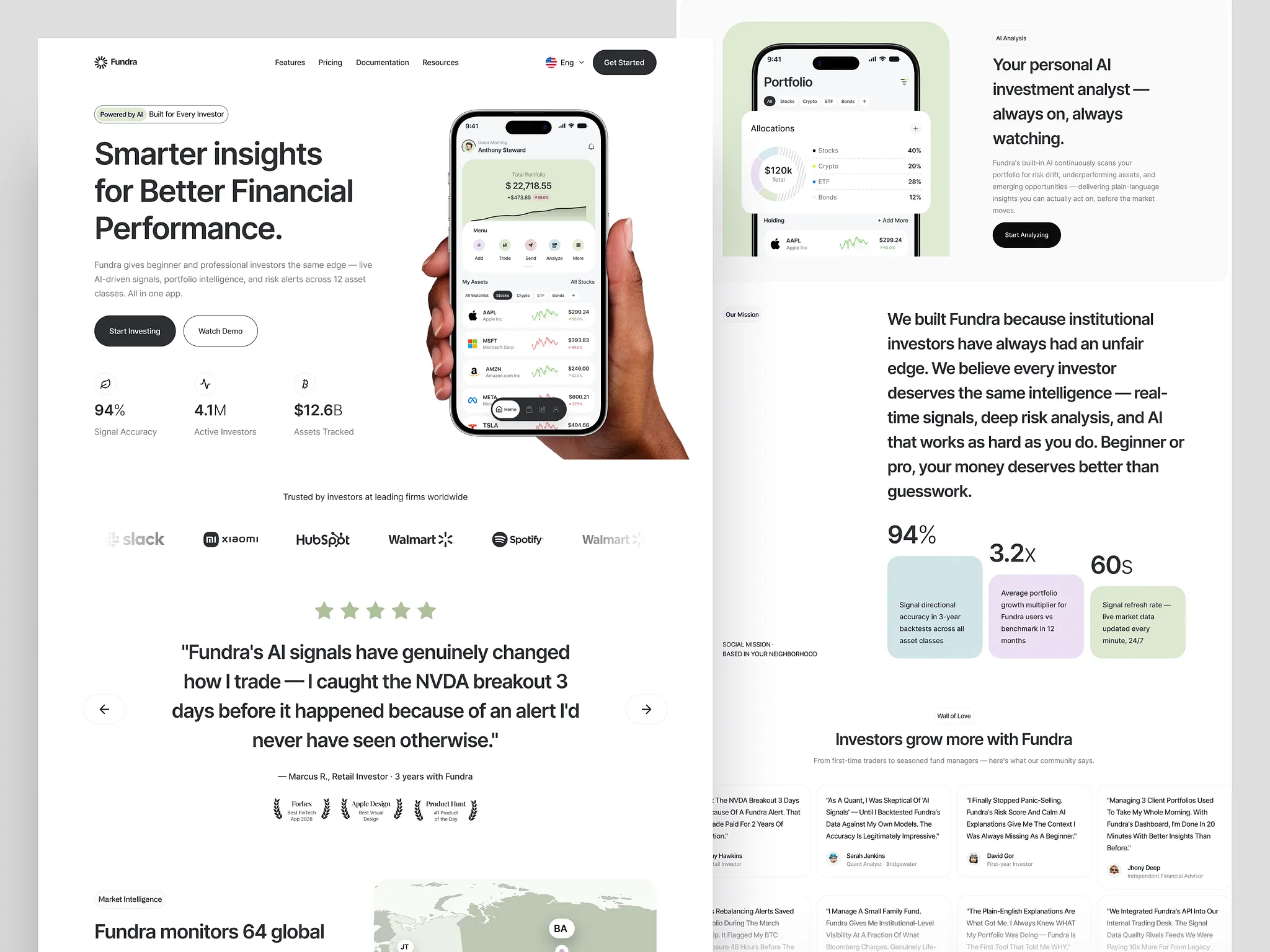 Landing page preview